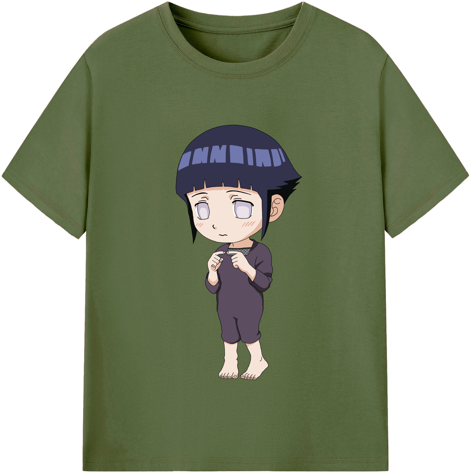 （画像用） NARUTO -ナルト- 日向ヒナタ Hyūga Hinata 綿100％半袖Tシャツ（フロントプリント）